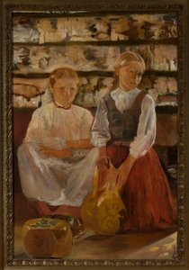 Két kislány korsóval alkotó: Jacek Malczewski