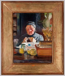 Nő az asztalnál, vázlat alkotó: Jacek Malczewski