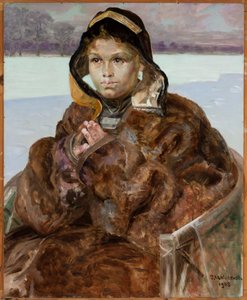 Imádkozó lány alkotó: Jacek Malczewski