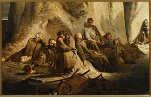 Vasárnap a bányában (Pihenés a bányában) alkotó: Jacek Malczewski