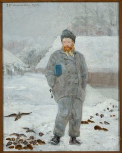 Adolf Dygasiński portréja madarakkal alkotó: Jacek Malczewski