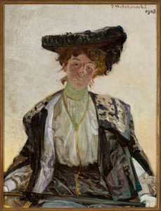 Helena Sulima színésznő portréja alkotó: Jacek Malczewski