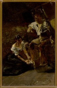 Lábmosás (szibériai jelenet) alkotó: Jacek Malczewski