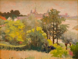 Kilátás Krakkóra a Zwierzyniecből alkotó: Jacek Malczewski