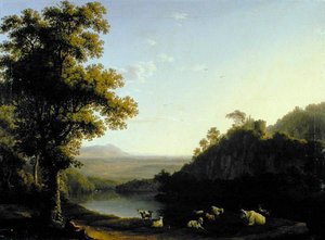 Római táj alkotó: Jacob Philippe Hackert