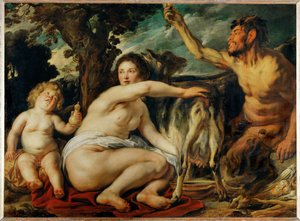 Jupiter enfant nourri par la chevre Amalthee - A gyermek Jupiter, akit Amalthea kecske dajkált ... alkotó: Jacob (studio of) Jordaens