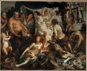 Le repos de Diane chasseresse - Diana pihen a vadászat után ... alkotó: Jacob (studio of) Jordaens