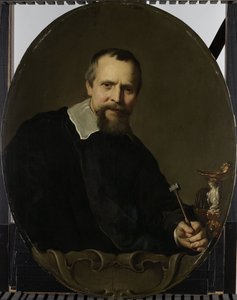 Johannes Lutma portréja Jan Lutma (1584/85-1669). Amsterdam Silversmith alkotó: Jacob Adriaensz. Backer