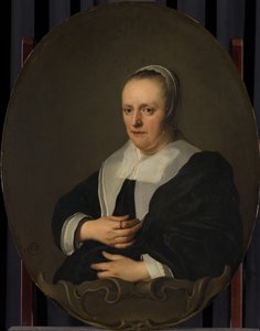 Sarah portréja Sarah of Bie. Jan Lutma második felesége (1638). alkotó: Jacob Adriaensz. Backer