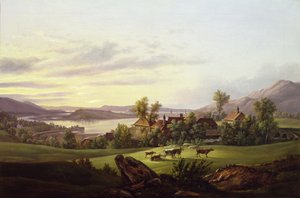 Kilátás Bergenre Haukelandból (olaj, vászon) alkotó: Jacob Calmeyer