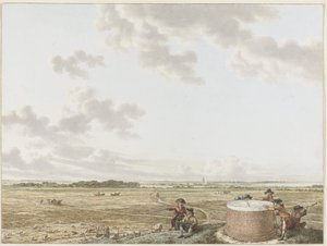 Kilátás a Blaricum melletti Asztalhegyre, a bal oldalon a Craayloos Bosch, a jobb oldalon az „asztal” A Blaricum melletti Asztalhegy négy arca (sorozat címe)