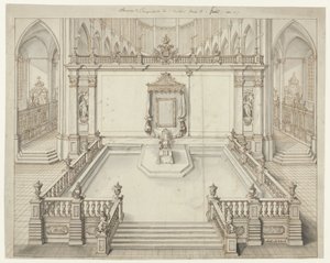 Trónterem a genti St. Bavokerkben VI. Károly német császár beiktatására 1717-ben alkotó: Jacob Colin