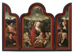 Pompeius Ottó és felesége, Gerbich Cleanser triptichonja (olaj a panelen) alkotó: Jacob Cornelisz van Oostsanen