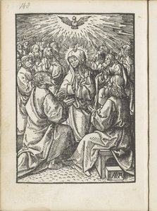 A Szentlélek kiáradása A kis szenvedély (sorozat címe) alkotó: Jacob Cornelisz van Oostsanen