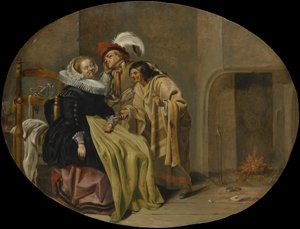 Egy házaspár egy belső térben egy cigány jósnővel, kb. 1632-33.