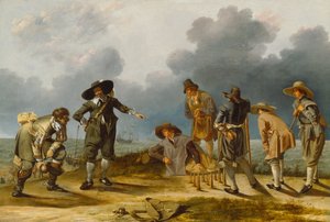 The Game of Teke, 1635-40 körül (olaj, tölgyfa tábla)