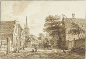 Az Achterweg Voorschotenben alkotó: Jacob Elias La Fargue
