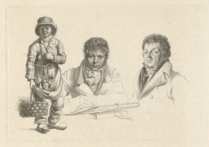 Portrék J.P. Visser Bender és P.Pz. Borbélyok egy fiú mellett alkotó: Jacob Ernst Marcus