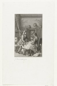 Nagy Péter cár és Nicolaes Witsen polgármester térképet tanulmányoznak, 1814 alkotó: Jacob Ernst Marcus
