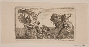 Neptun. Illusztráció Jacob Fosie-hoz: "Bőr-Klude [...] vagy minták kabátokon, csiszolásra, dörzsölésre, tűkre, maratóvízre, feketékre, törlőkendőkre, betöltésre és nyomtatásra 1741-től 1743-ig" alkotó: Jacob Fosie