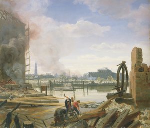 Hamburg a tűz után, 1842