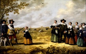 Egy család portréja a tájon alkotó: Jacob Gerritsz Cuyp