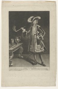 Jan Bart portré kapitány pipával áll Jan Bart kapitány (cím a tárgyon)