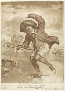 korcsolyázó Le Hollandois sur la glace (cím a tárgyon)