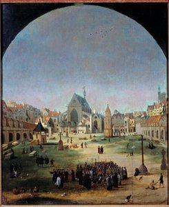 az Ártatlanok temetője és tömegsírja I. Francois uralkodása alatt Grimer Jakob festménye (1526-kb. 1589)