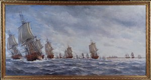 A revali tengeri csata 1790. május 13-án. alkotó: Jacob Hagg