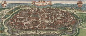 Bécs madártávlatból északról, 1609