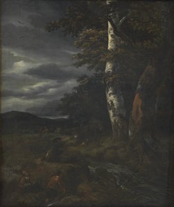 Táj egy vadászati jelenettel alkotó: Jacob van Ruisdael