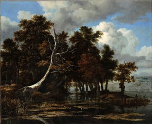 ""Tölgyek a tónál tavirózsákkal" Jacob Isaacksz van Ruisdael festménye (1628/29-1682) Olaj, vászon Mérete 116,6x142 cm Staatliche Museen, Berlin alkotó: Jacob van Ruisdael