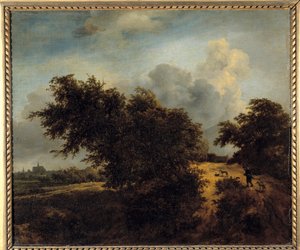 A bokor Jacob Isaaksszoon van Ruisdael (Ruysdael) festménye (1628-1682) 17. század V. 0,68 x 0,82 m alkotó: Jacob van Ruisdael
