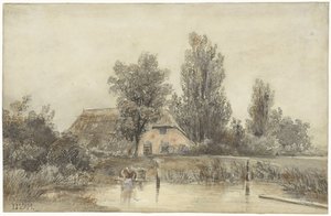 Farm és egy gyantázó nő alkotó: Jacob Jan van der Maaten