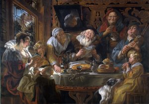 Ahogy az öregek énekelnek, úgy csőzik a fiatalok alkotó: Jacob Jordaens
