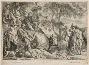 Cacus elrabolja Herkules szarvasmarháját alkotó: Jacob Jordaens