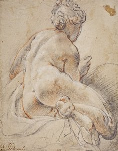 Női akt, hátulról nézve alkotó: Jacob Jordaens