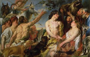 Meleager és Atalanta (olaj, vászon) alkotó: Jacob Jordaens