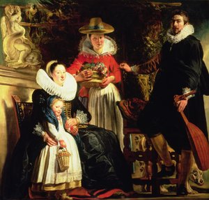 A művész és családja a kertben, 1620-22 körül (olaj, vászon) alkotó: Jacob Jordaens