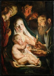 A Szent Család pásztorokkal, 1616 alkotó: Jacob Jordaens