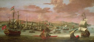 Holland Men-o" - Háború és török gályák Konstantinápoly mellett alkotó: Jacob Knyff