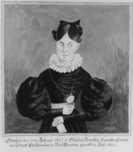 Mahala Wechter portréja és születési anyakönyve, 1833.