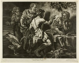 Jupiter és Merkúr Philemon és Baucis társaságában alkotó: Jacob Mannl