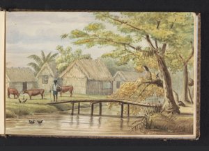 Rabszolgalakások a kávéültetvényen Sorgvliet Rabszolgalakás (cím az objektumon) A fekete házak képe a pl(antage) Sorgvliet (cím az objektumon) Album Suriname rajzaival, 5. (50) oldal (sorozat címe)