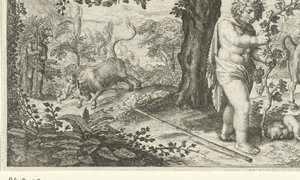 Bacchus és Ampelus alkotó: Jacob Matham