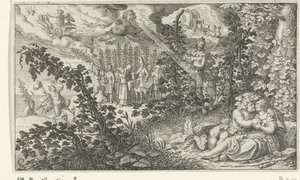 Bacchus és Ariadne mint szeretők alkotó: Jacob Matham