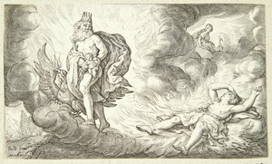 Bacchus születése alkotó: Jacob Matham
