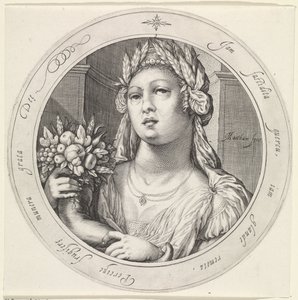 Ceres találkozott bőségszaruval Venus, Bacchus en Ceres (sorozat címe) alkotó: Jacob Matham