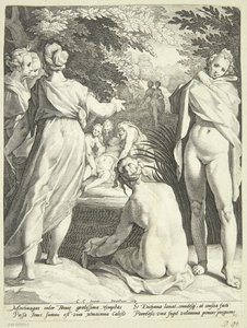 Diana felfedezi Callisto terhességét alkotó: Jacob Matham